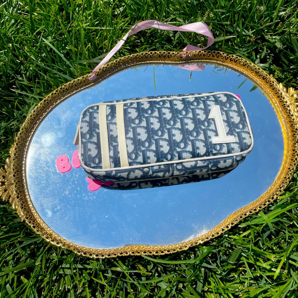 Vintage Dior Blue Monogram Bag